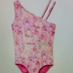 Floral One-Shoulder Kids Swimsuit